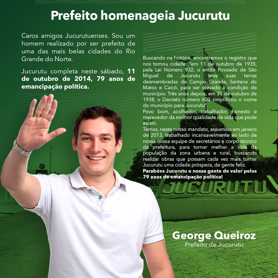 George Queiroz homenageia Jucurutu